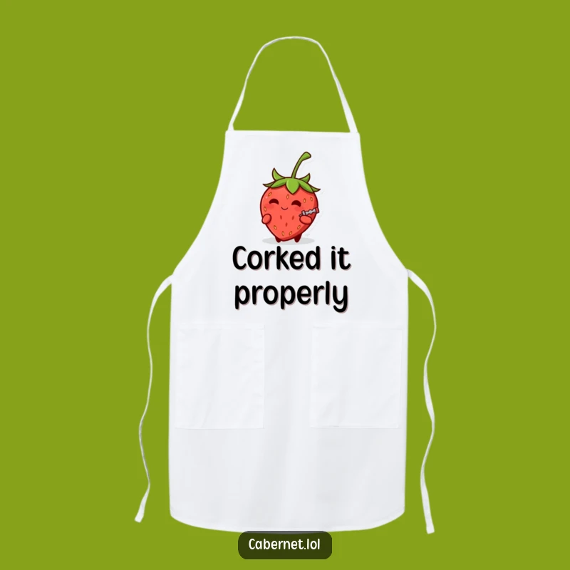Funny Strawberry Corkscrew Apron: Party Kitchen Style - Perfect Funny Gift