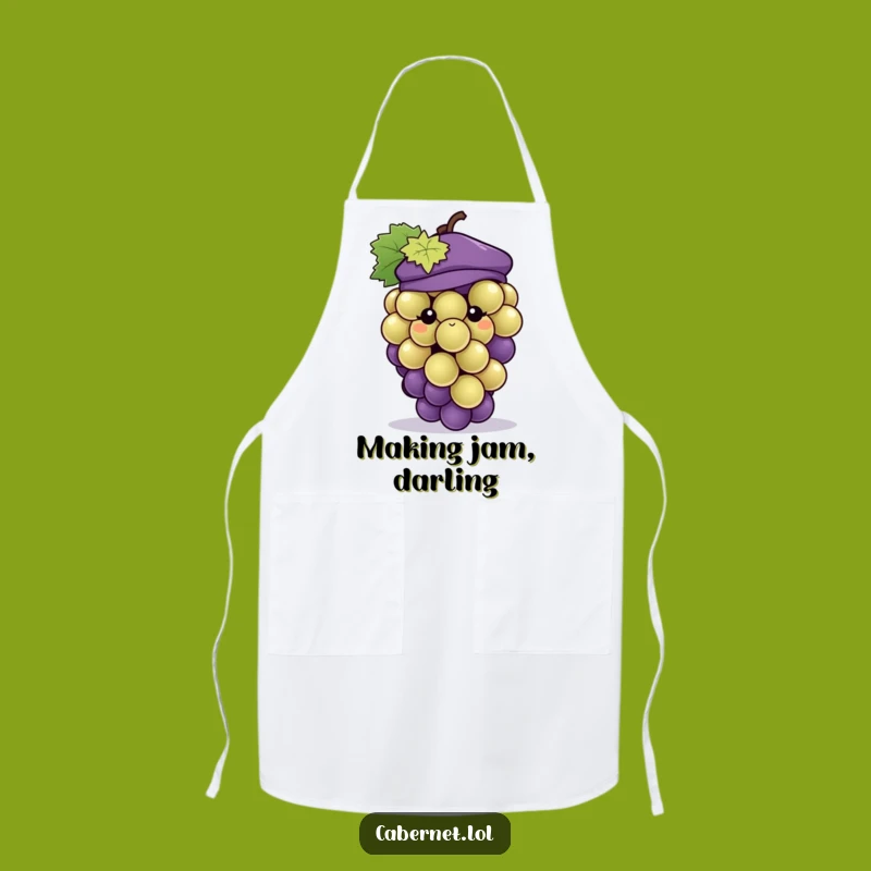 Funny Grape Beret Apron: Chic Kitchen Style - Perfect Funny Gift