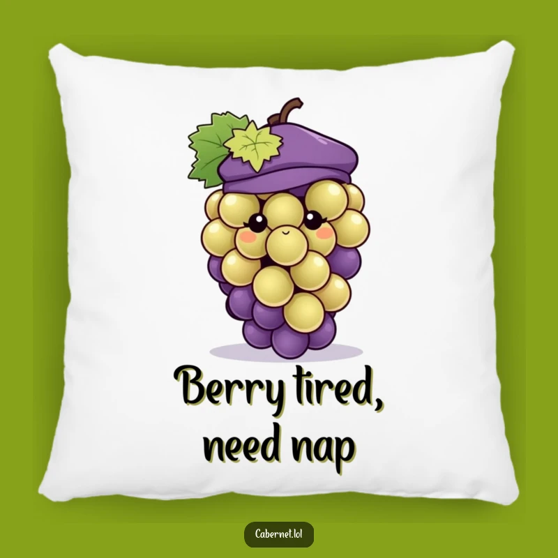 Funny Grape Beret Pillow: Cozy and Chic Decor - Cute Funny Gift