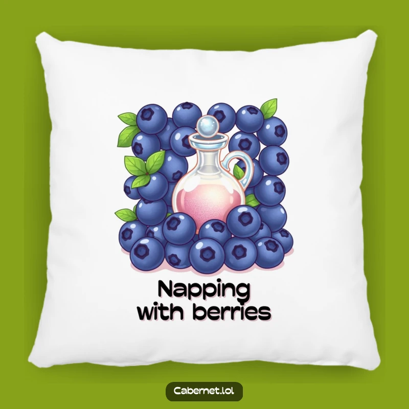 Funny Blueberry Decanter Pillow: Cozy Elegance - Cute Funny Gift