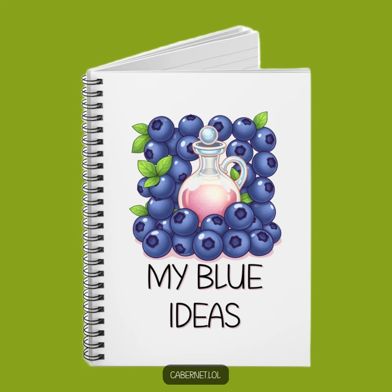 Funny Blueberry Decanter Notebook: Elegant Journaling - Adorable Funny Gift